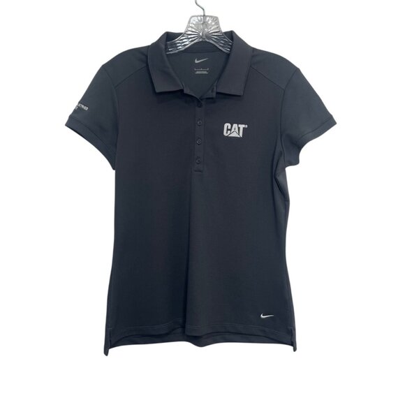 Nike Tops - Nike CAT Polo Shirt Womens Large Gray Logo Embroidery Workwear Golf